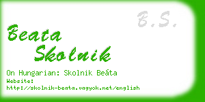 beata skolnik business card
